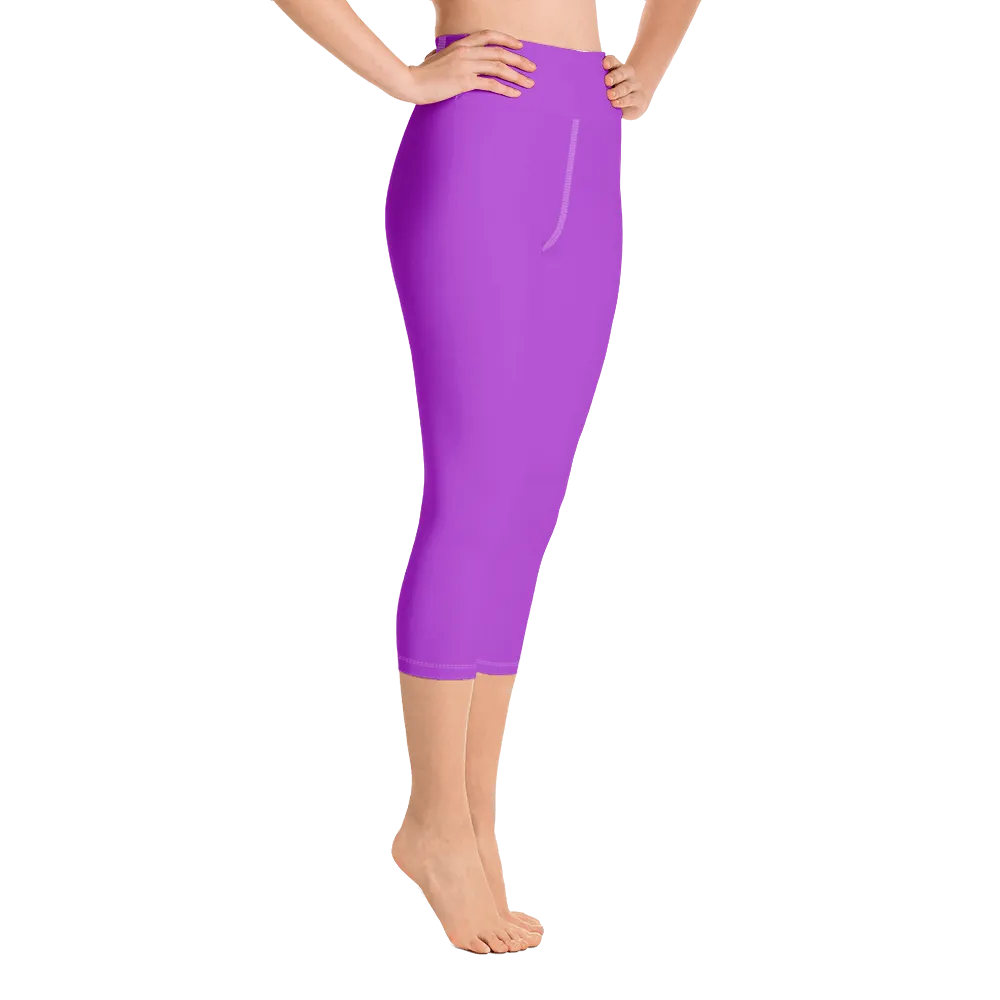 Neon Purple Capri Yoga Pants