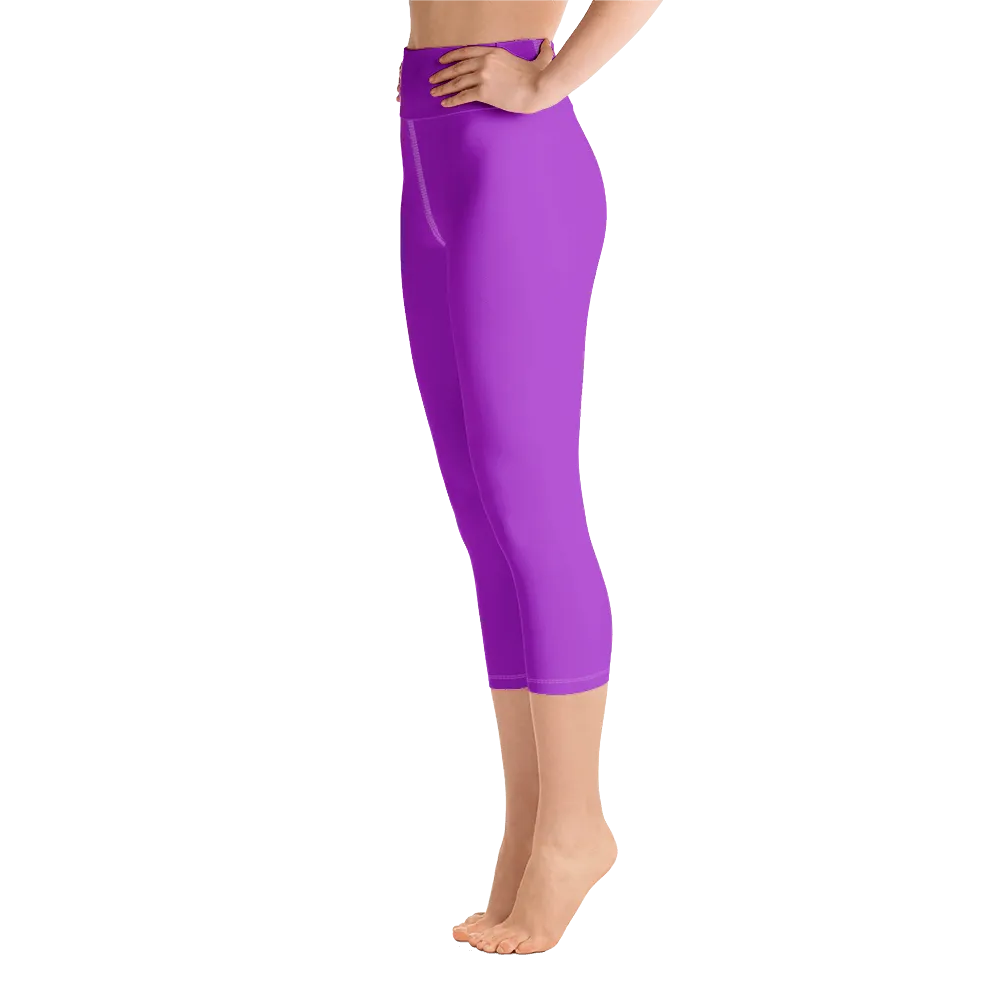 Neon Purple Capri Yoga Pants