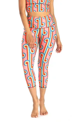 Printed Yoga Crops - Rainbow Chaser