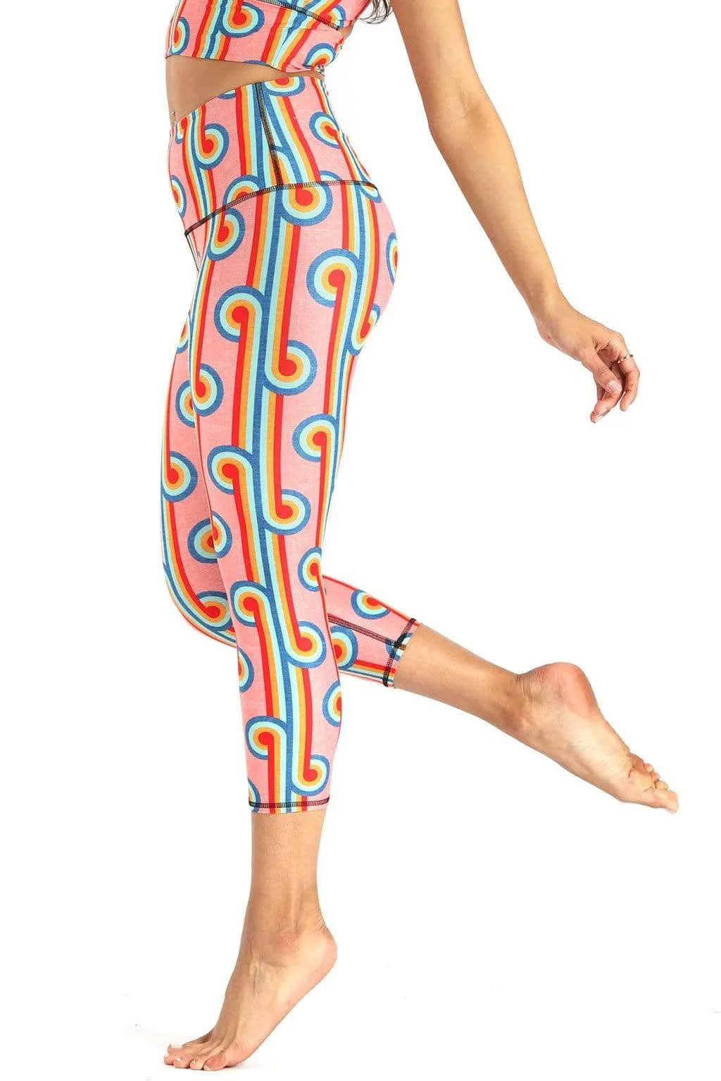 Printed Yoga Crops - Rainbow Chaser