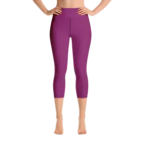 Raspberry Capri Yoga Pants