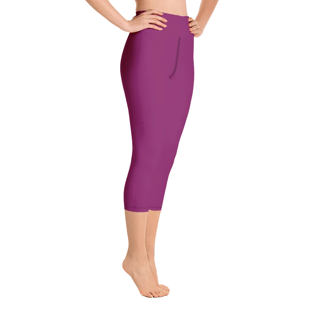 Raspberry Capri Yoga Pants