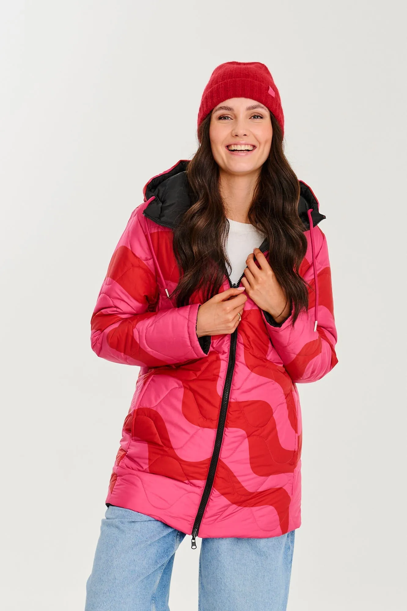 Ruby Wave double-sided insulated jacket