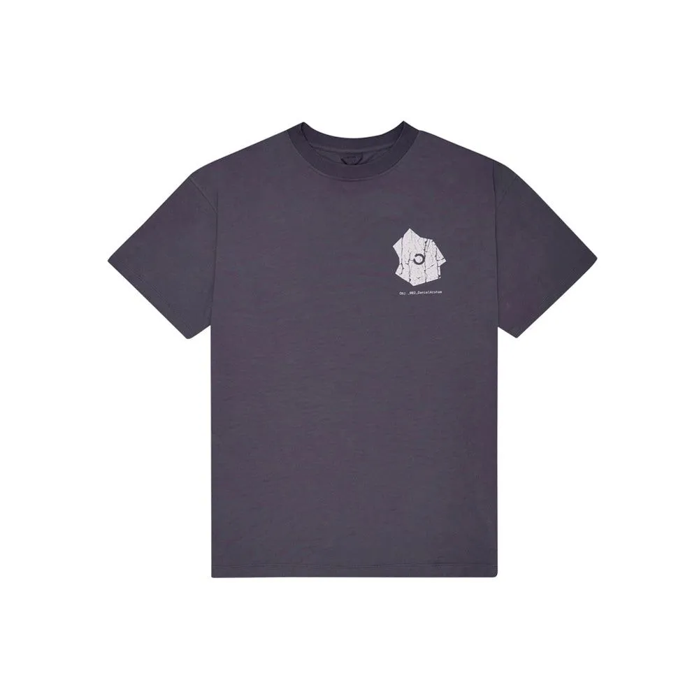 Single Jersey Cracked Print T-Shirt (Anthracite)