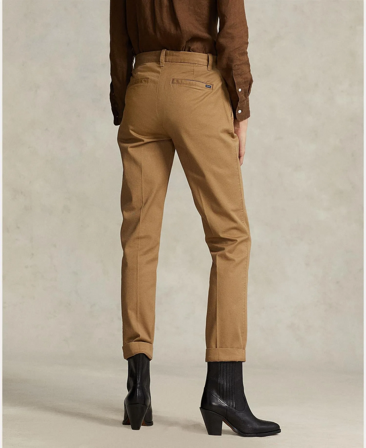 SLIM FIT TWILL CHINO ANKLE PANT Khaki