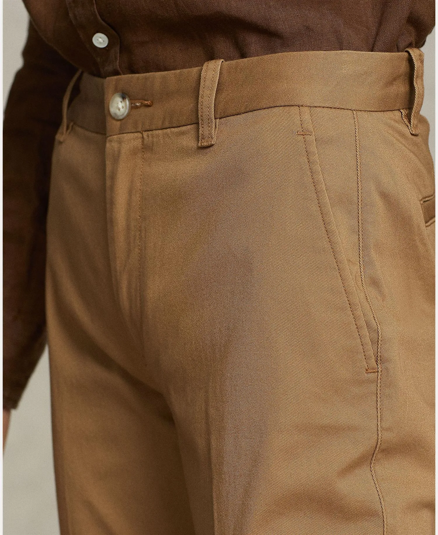 SLIM FIT TWILL CHINO ANKLE PANT Khaki
