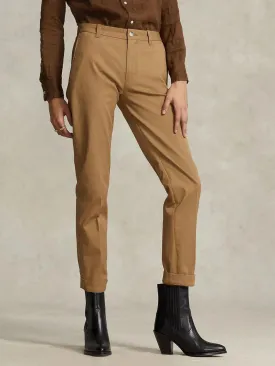 SLIM FIT TWILL CHINO ANKLE PANT Khaki
