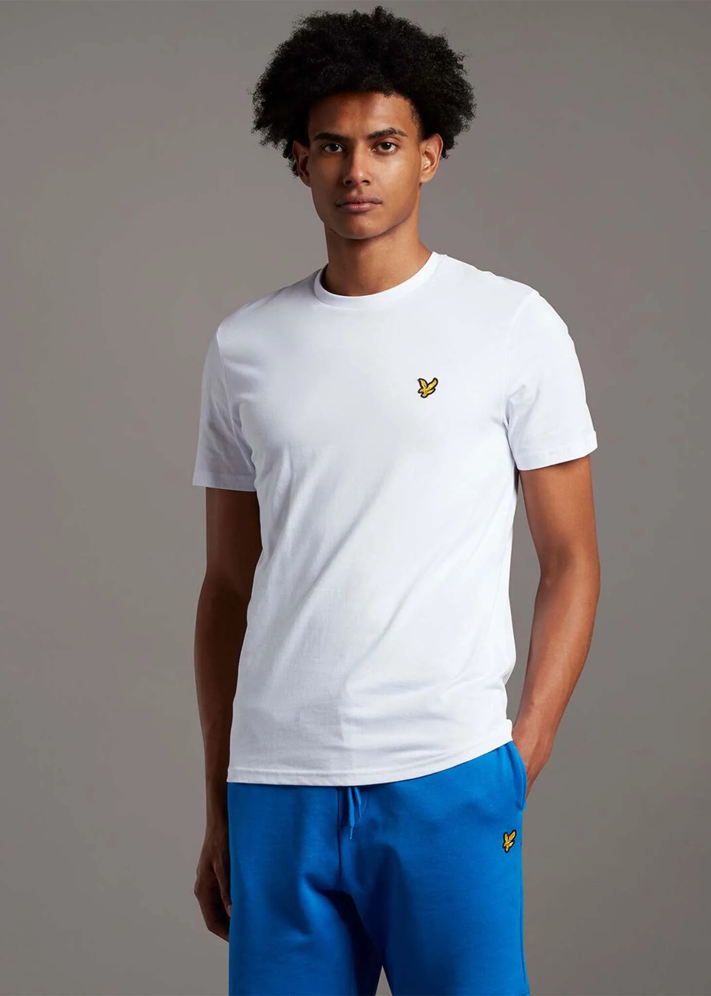 T-Shirt mit Rundhalsausschnitt - wei