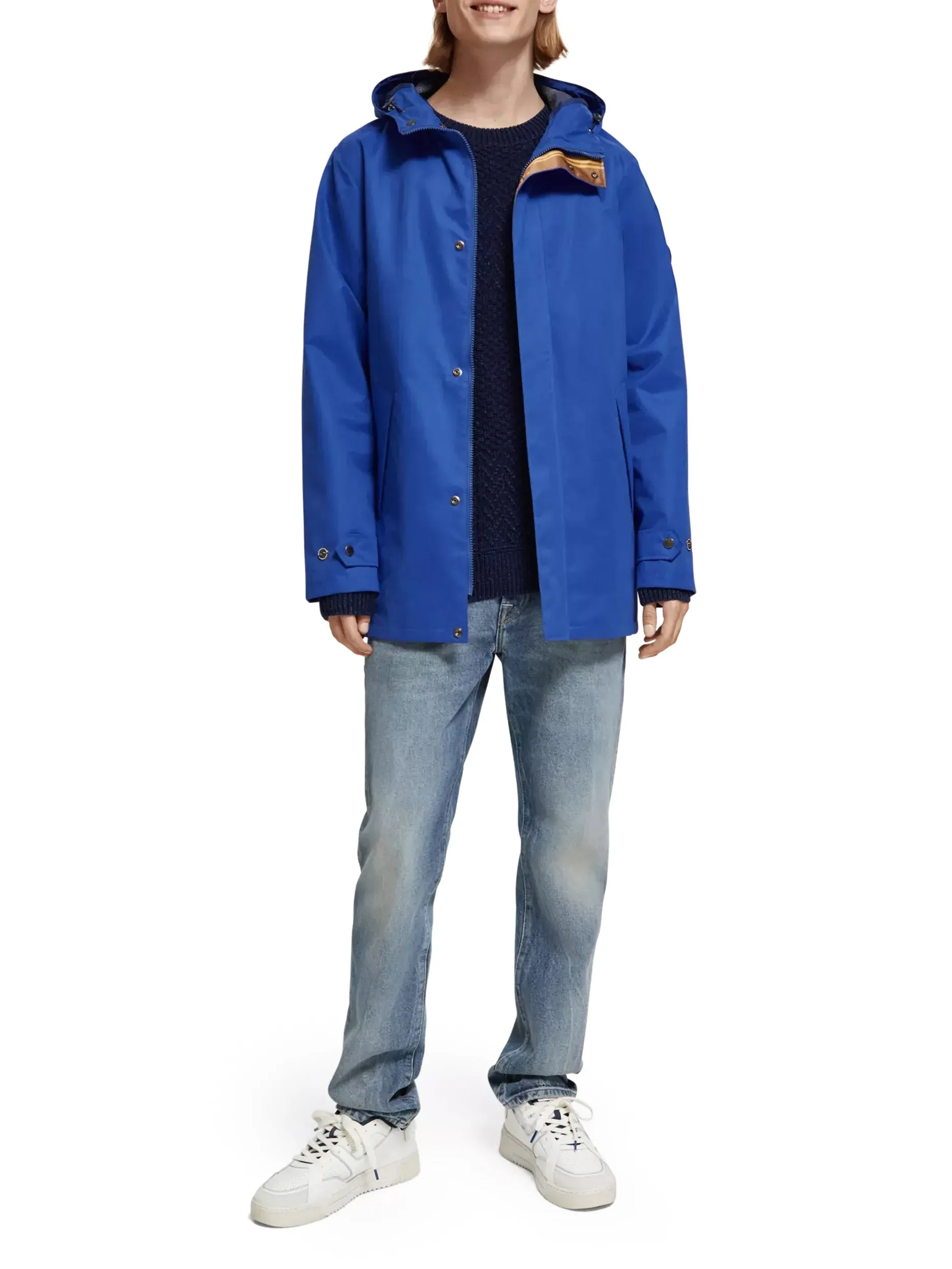 Technical Raincoat in Boat Blue