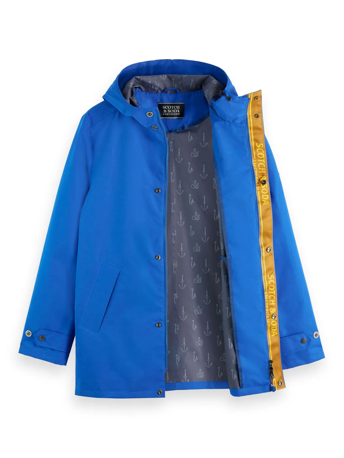 Technical Raincoat in Boat Blue