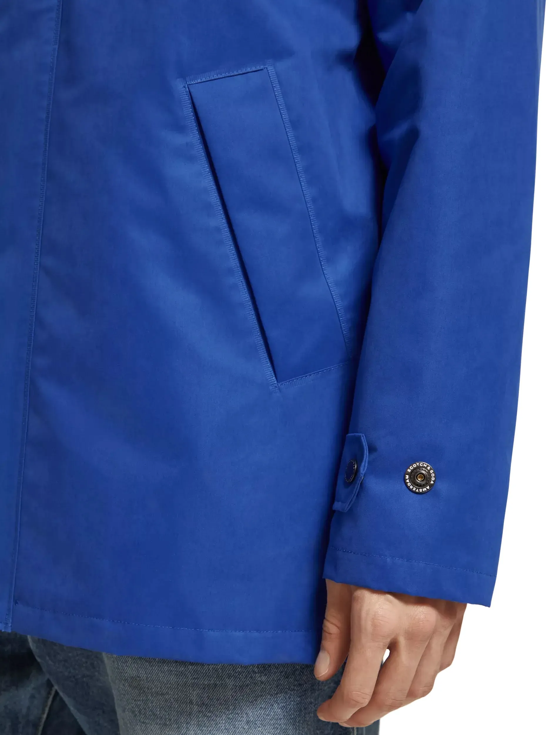 Technical Raincoat in Boat Blue
