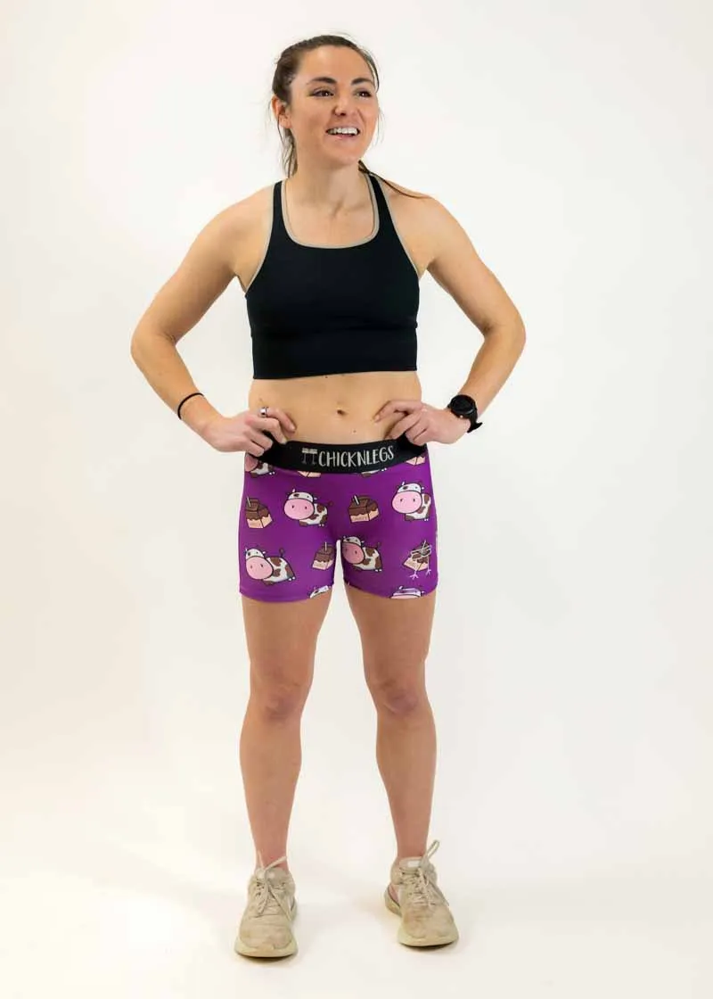 Women's Choccy Cows 3" Race Compression Shorts