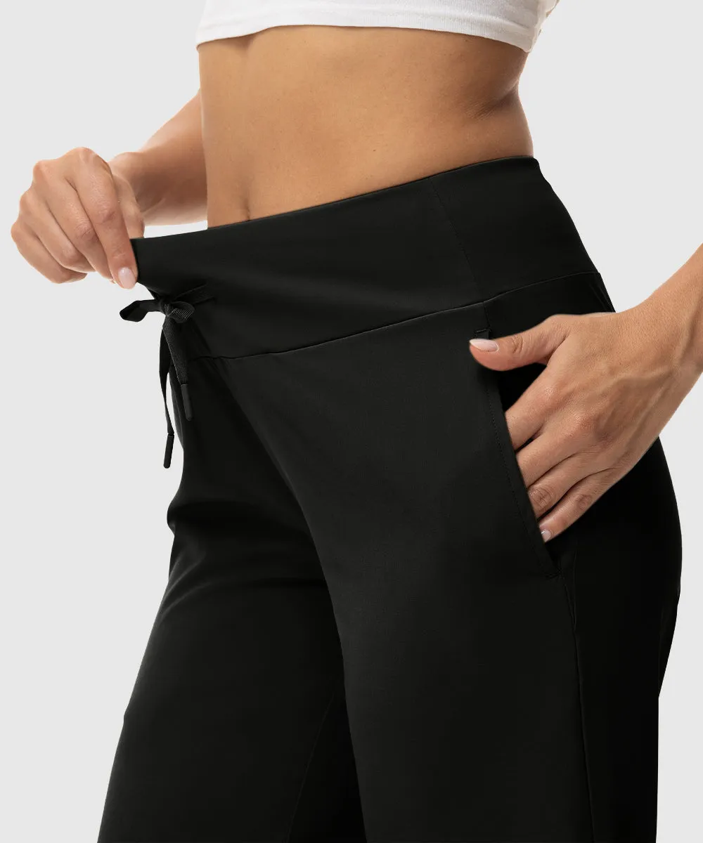 Women's Micro-Elastic Wide-Leg Cropped Pants