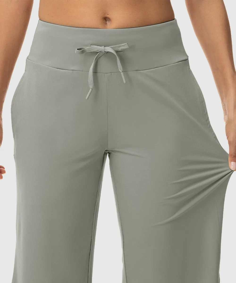 Women's Micro-Elastic Wide-Leg Cropped Pants