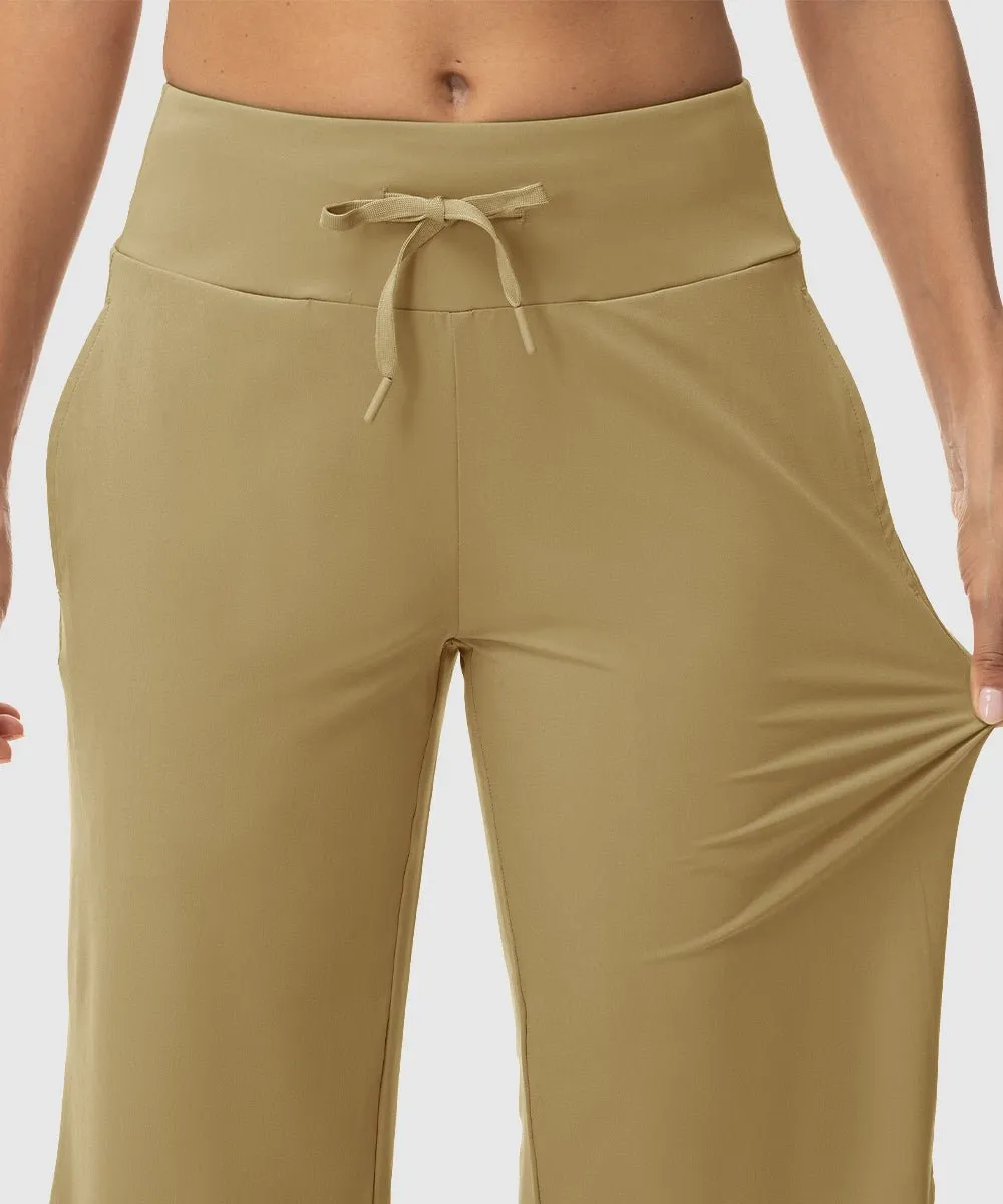Women's Micro-Elastic Wide-Leg Cropped Pants