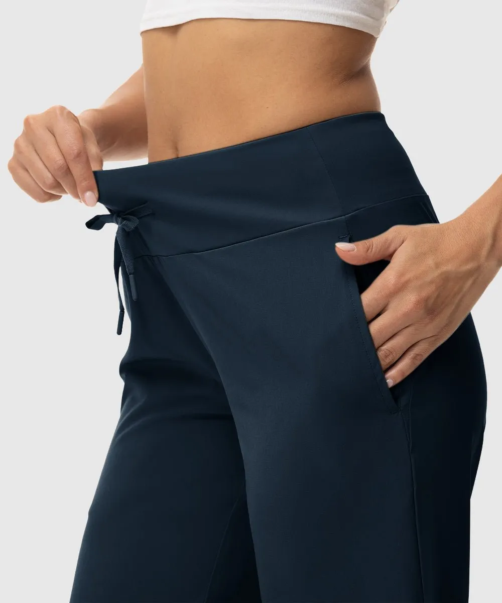 Women's Micro-Elastic Wide-Leg Cropped Pants
