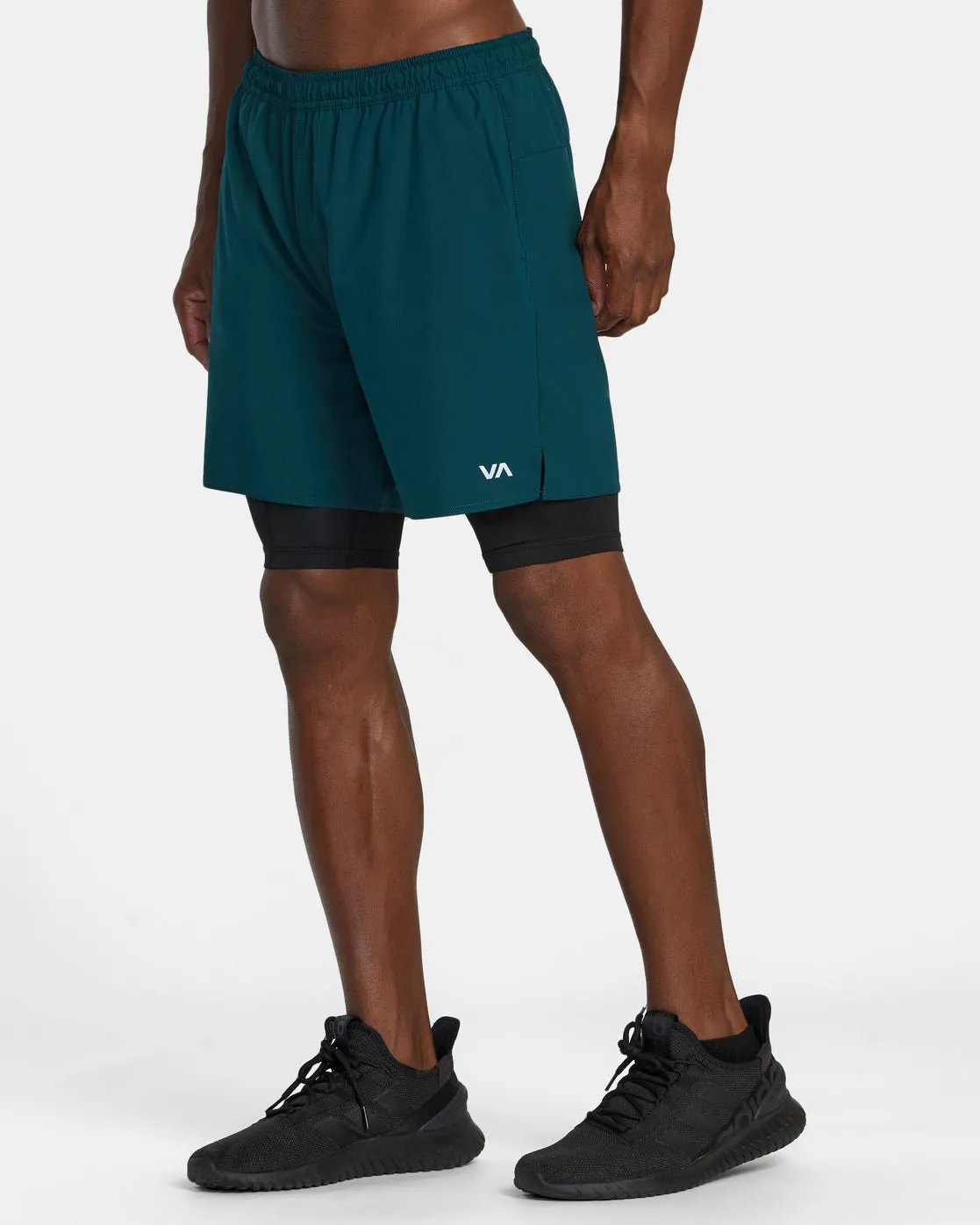 Yogger Train 2-In-1 17" Workout Shorts - Deep Sea